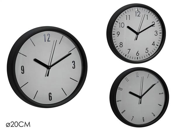 GT OROLOGIO 20CM NERO 3ASS. 