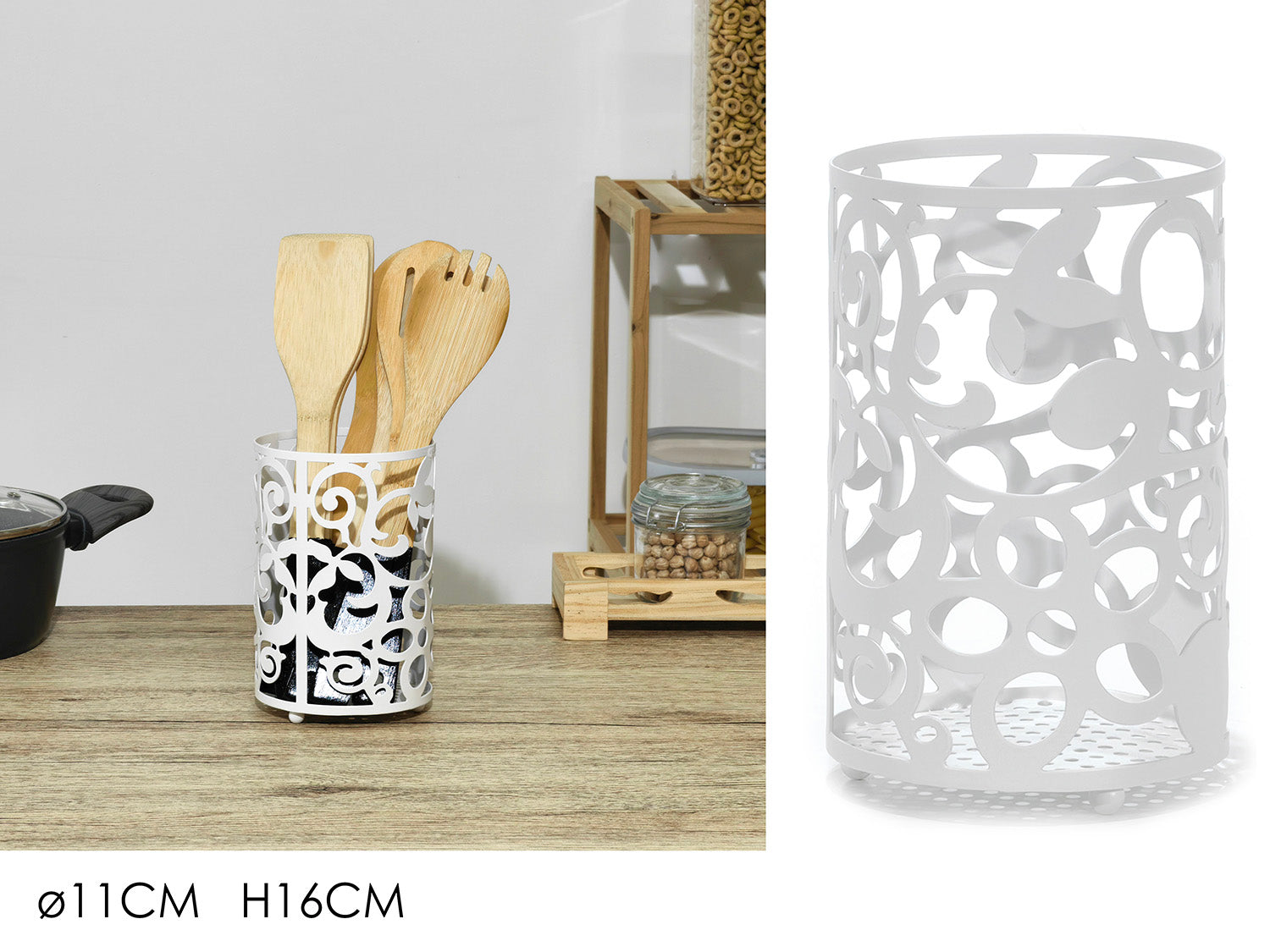 GT PORTAUTENSILI BIANCO H16CM