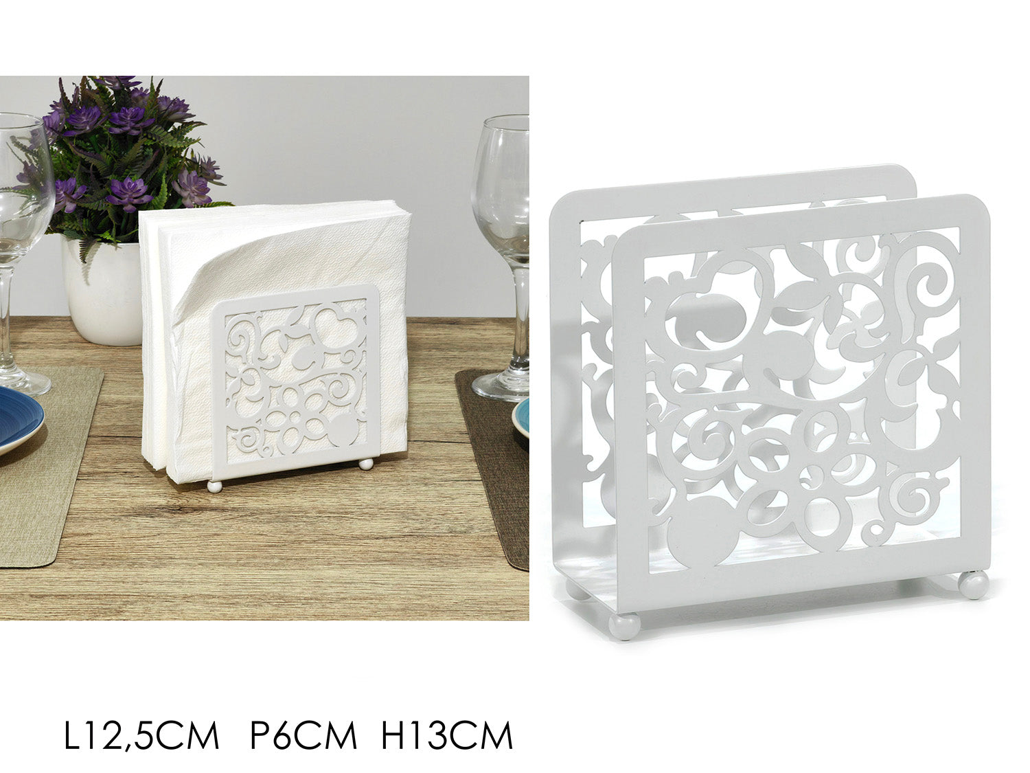 GT PORTATOVAGLIOLI BIANCO H13CM