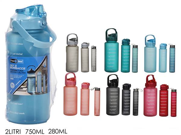 GT BORRACCE 3PZ 280ML/750ML/2LT MOTIVAZIONALE