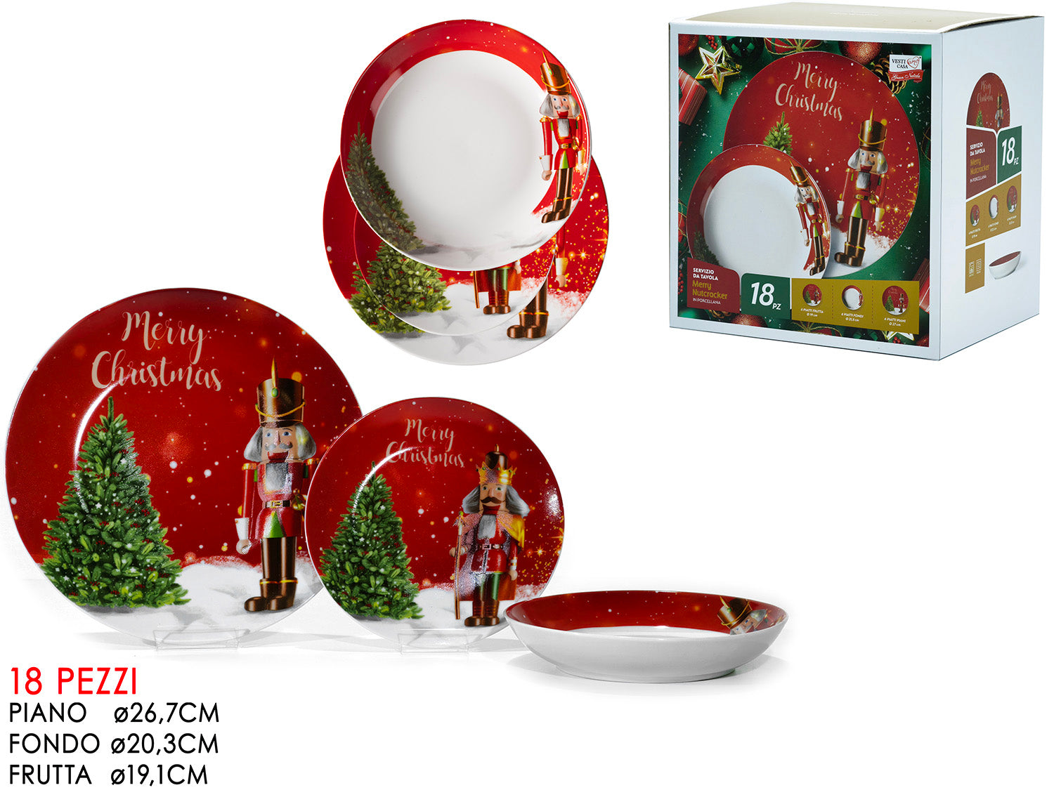 GT SERVIZIO PIATTI 18PZ NATALE MERRY