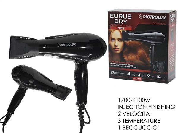 GT PHON EURUS DRY NERO 2100W DICTROLUX ASCIUGACAPELLI