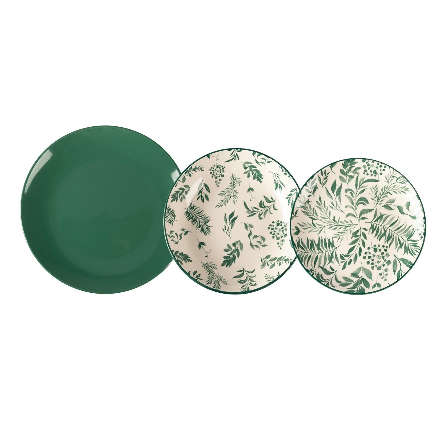 GT SERVIZIO PIATTI LEAVES VERDE 18PZ