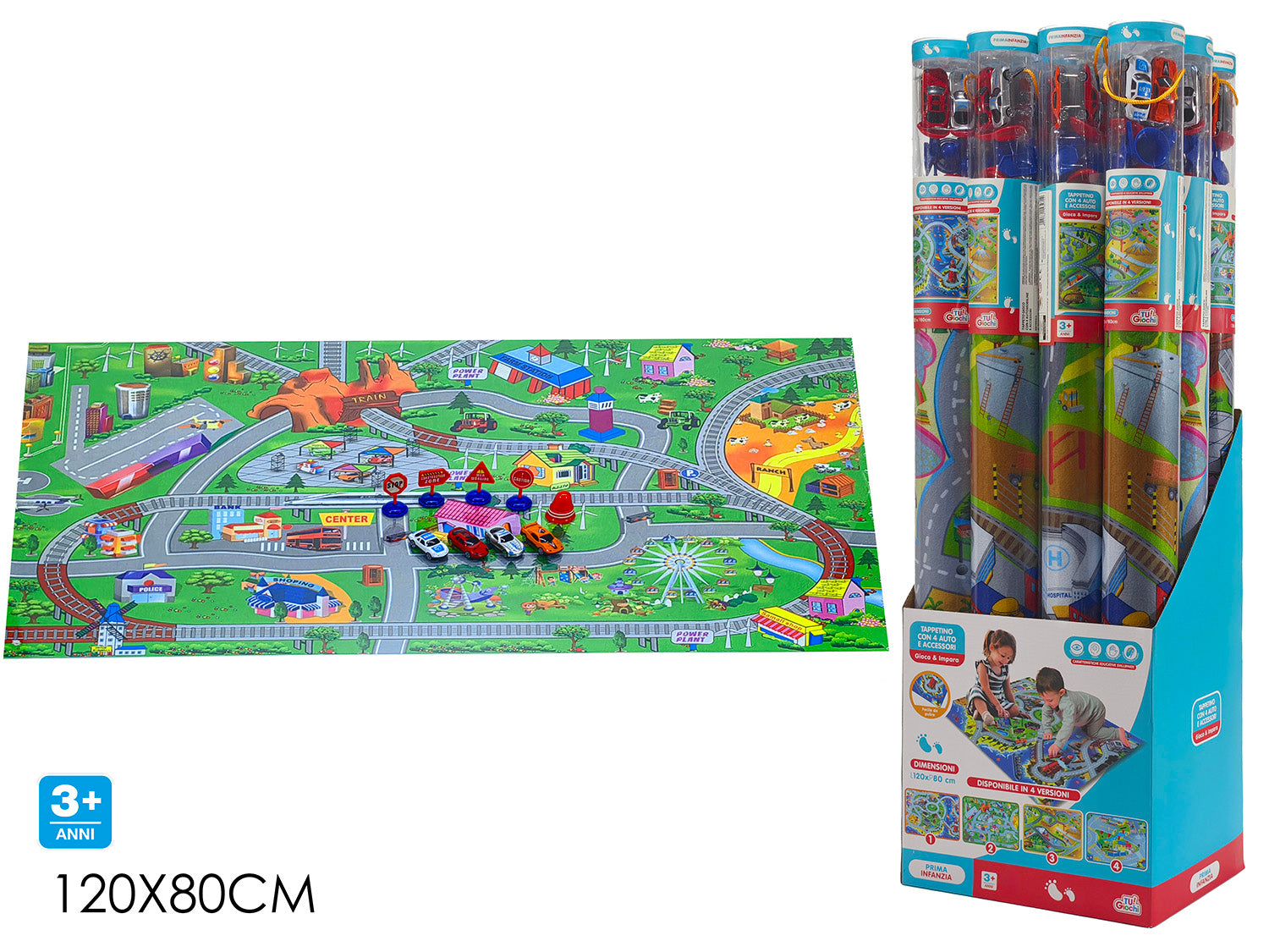 GT TAPPETINO C/4 AUTO 120X80CM 4ASS