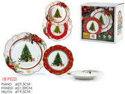 GT SERVIZIO PIATTI 18PZ NATALE MERRY TREE