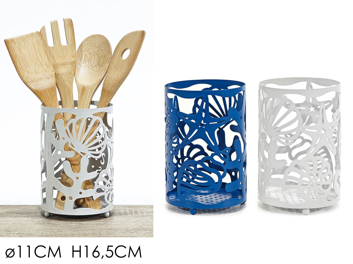 GT PORTAUTENSILI H16,5CM MARINO