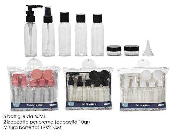 GT SET VIAGGIO 8PZ CON BORSETTA PVC