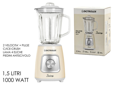 GT FRULLATORE VETRO 1,5LT 1000W CREMA