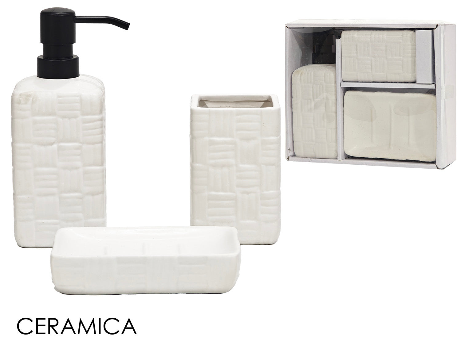 GT SET BAGNO 3PZ BIANCO MODELLO BOTTEGA