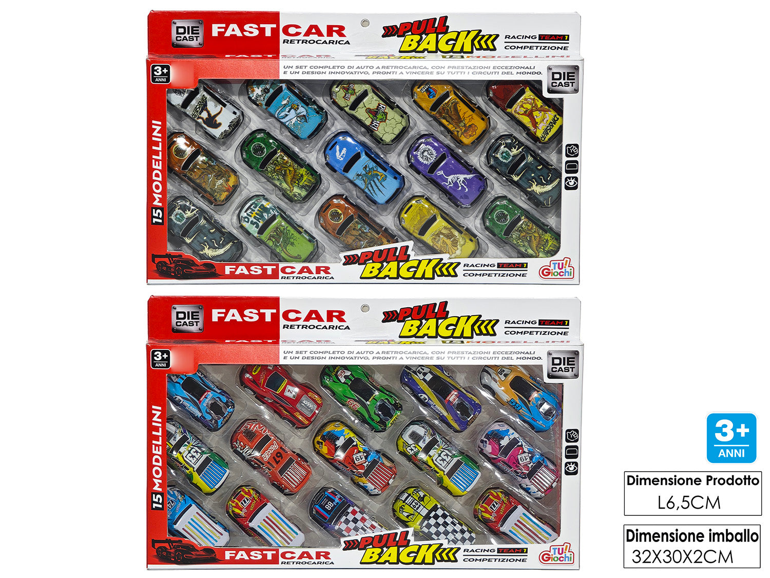 GT SET 15 AUTO DIE-CAST 2ASS