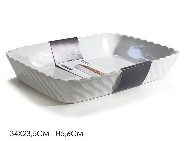 GT PIROFILA RETTANGOLARE GRANDE SMERLATA 34X23.5XH5.6 CM.