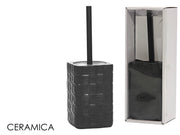 GT PORTASCOPINO 11X11XH33CM NERO SET BAGNO MODELLO BOTTEGA