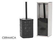 GT PORTASCOPINO 11X11XH33CM NERO SET BAGNO MODELLO BOTTEGA