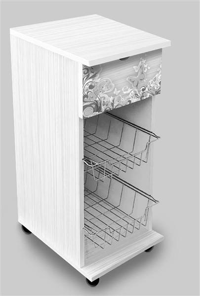 LUPIA CARRELLO MULTISERVICE 29X39X65 BUTTERFLY WHITE