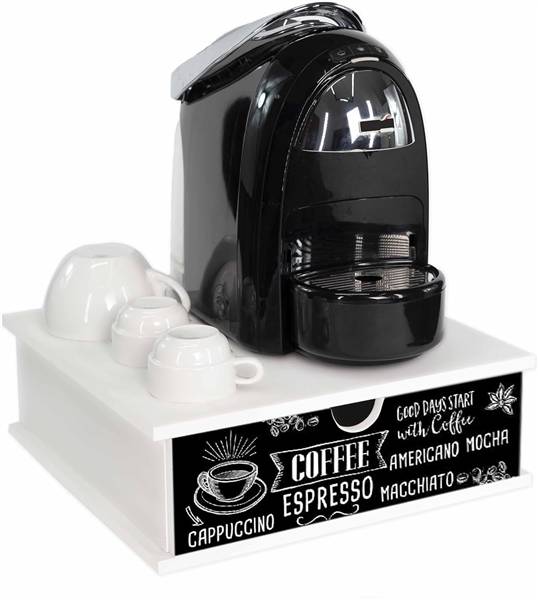 LUPIA PORTACIALDE WHITE 33X33X11CM BLACK BLACKBOARD COFFEE WHITE