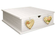 LUPIA PORTACIALDE SHABBY 33X33X11CM ROSE HEART