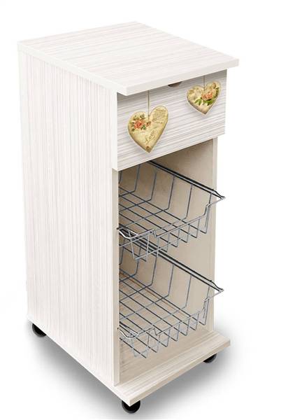 LUPIA CARRELLO MULTISERVICE 29X39X65 ROSE HEART SHABBY