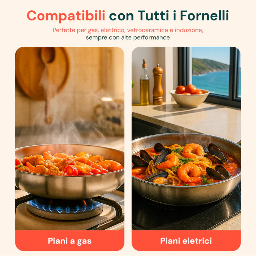 PENSOFAL PADELLA ALTA CM.24 ACADEMY CHEF INOX