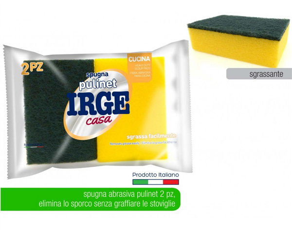 IRGE SPUGNA ABRASIVA PULINET 2PZ.