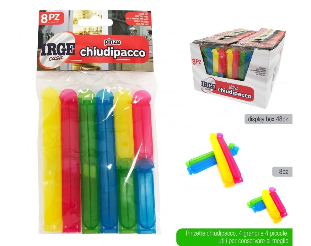 IRGE PINZE CHIUDIPACCO 8PZ.