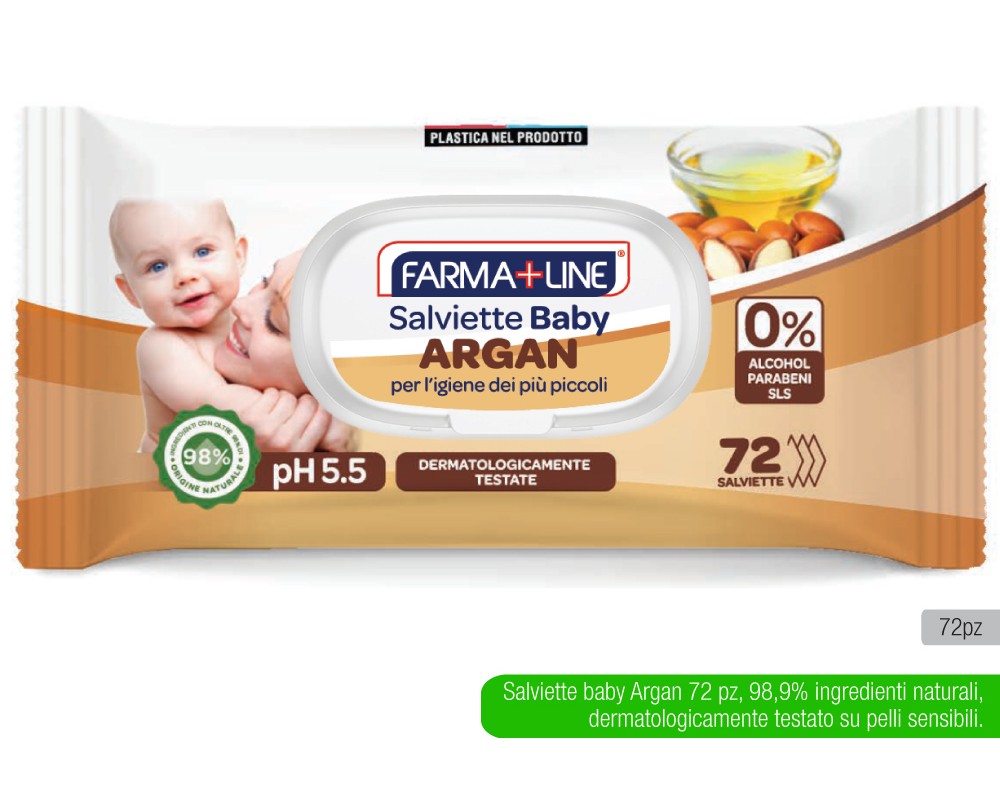 FARMALINE SALVIETTE 72PZ BABY ARGAN