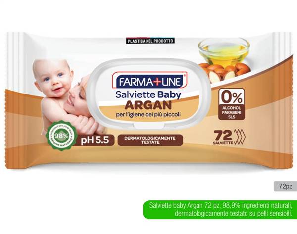 FARMALINE SALVIETTE 72PZ BABY ARGAN 
