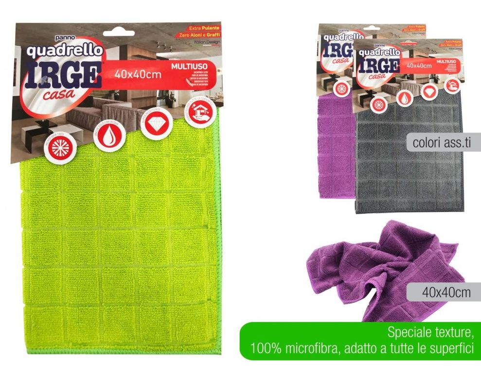 IRGE PANNO QUADRO MICROFIBRA 40X40