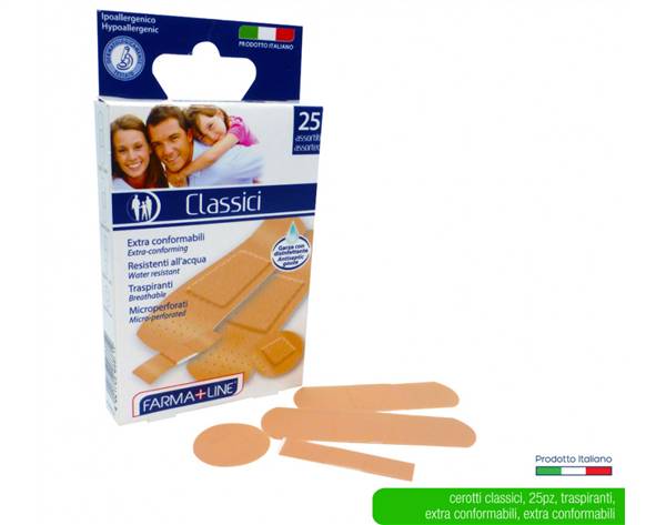 FARMALINE CEROTTI 25PZ MEDI 4FORMATI 