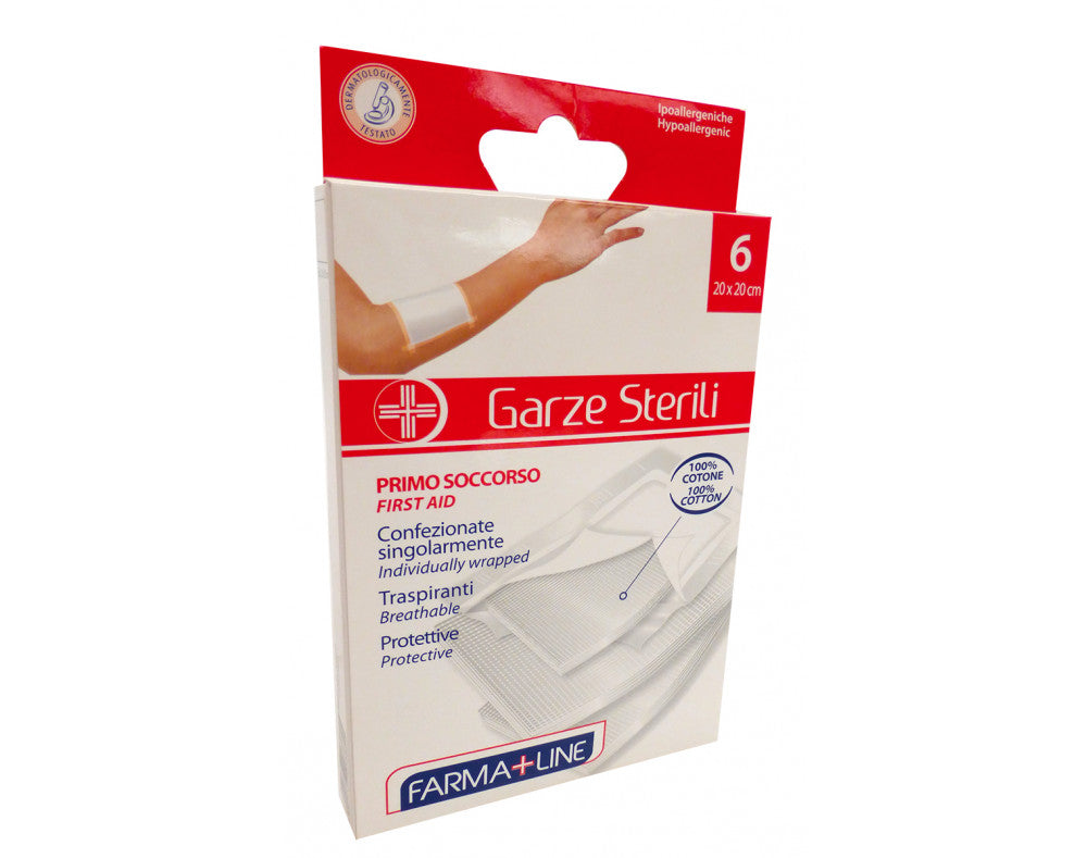 FARMALINE COMPRESSE GARZA 6PZ 20X20