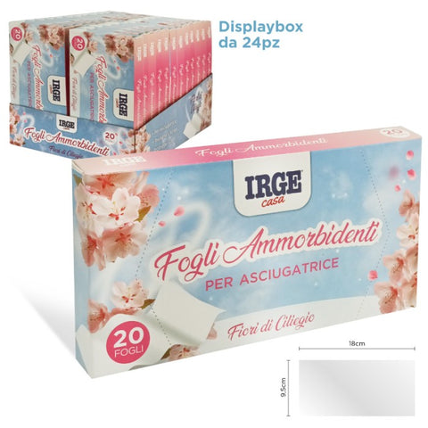 Irge Fogli Asciugatrice Ammor 20pz Fiori