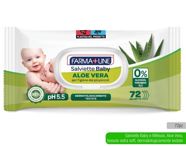 FARMALINE SALVIETTE 72PZ ALOE 
