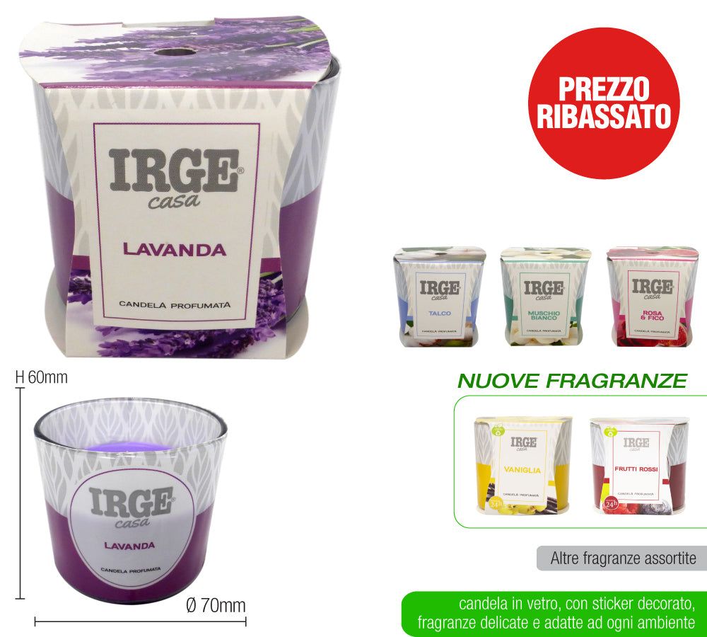 IRGE CANDELA VETRO DECORATO