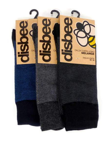 DISBEE CALZA UOMO 3PZ MELANGE T.U. CORTA 