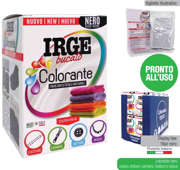 IRGE COLORANTE TESSUTI NERO 300GR 