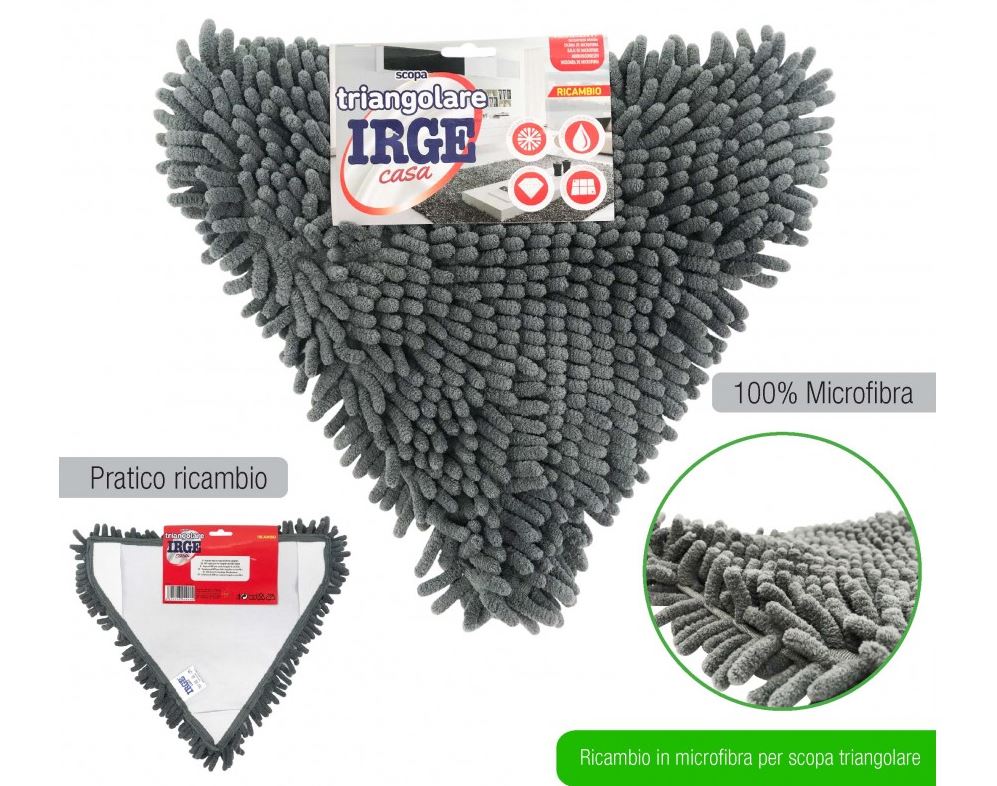 IRGE RICAMBI SCOPA MICROFIBRA TRIANG.
