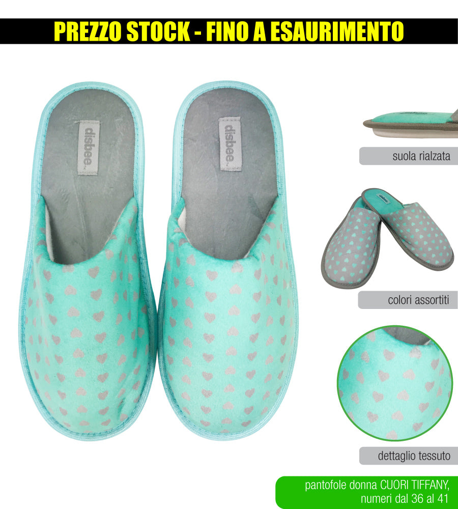 DISBEE PANTOFOLA DONNA CUORI TIFFANY