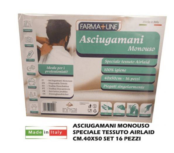 FARMALINE ASCIUGAMANO MONO 16PZ 40X50 