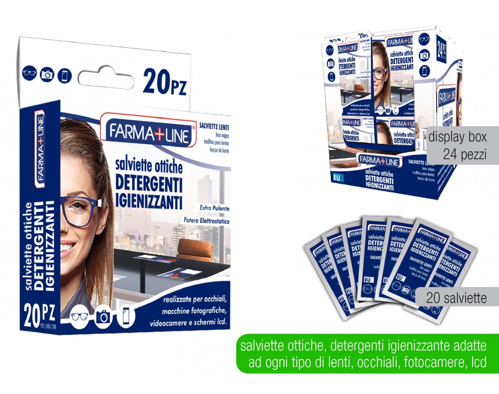 FARMALINE SALVIETTE OCCHIALI 20PZ