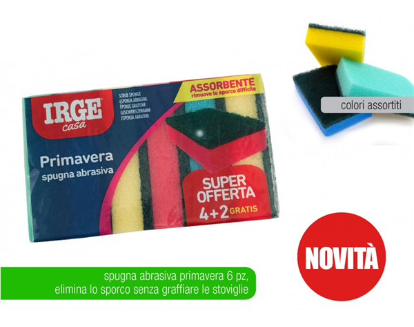 IRGE SPUGNA PRIMAVERA ABRASIVA 6PZ