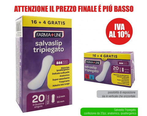 Farmaline Salvaslip Tripiegato 20pz