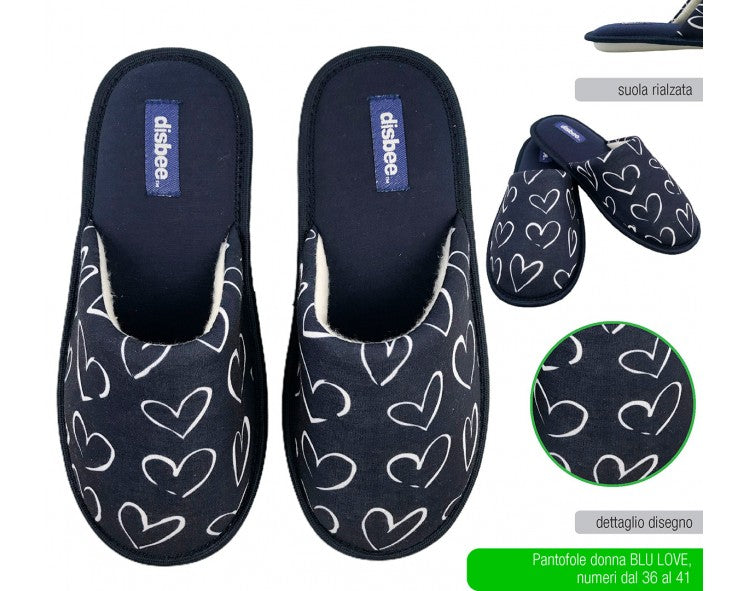 DISBEE PANTOFOLA DONNA BLU LOVE