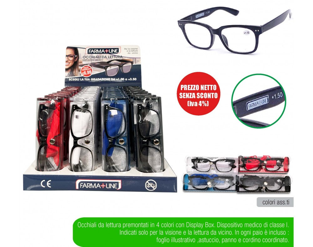 FARMALINE OCCHIALI LETTURA ELEGANCE +1.0