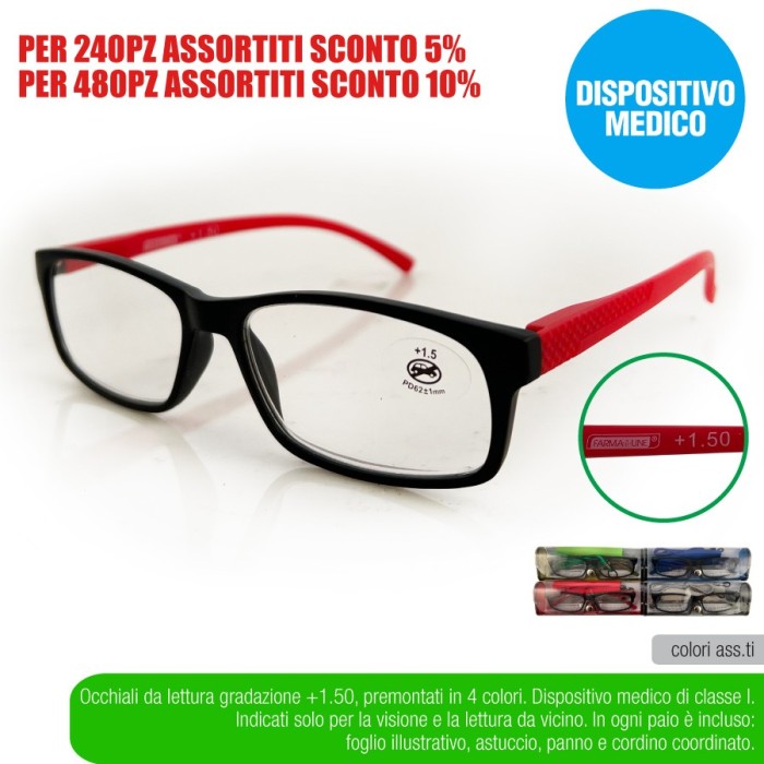 FARMALINE OCCHIALI LETTURA COLORS +1.50