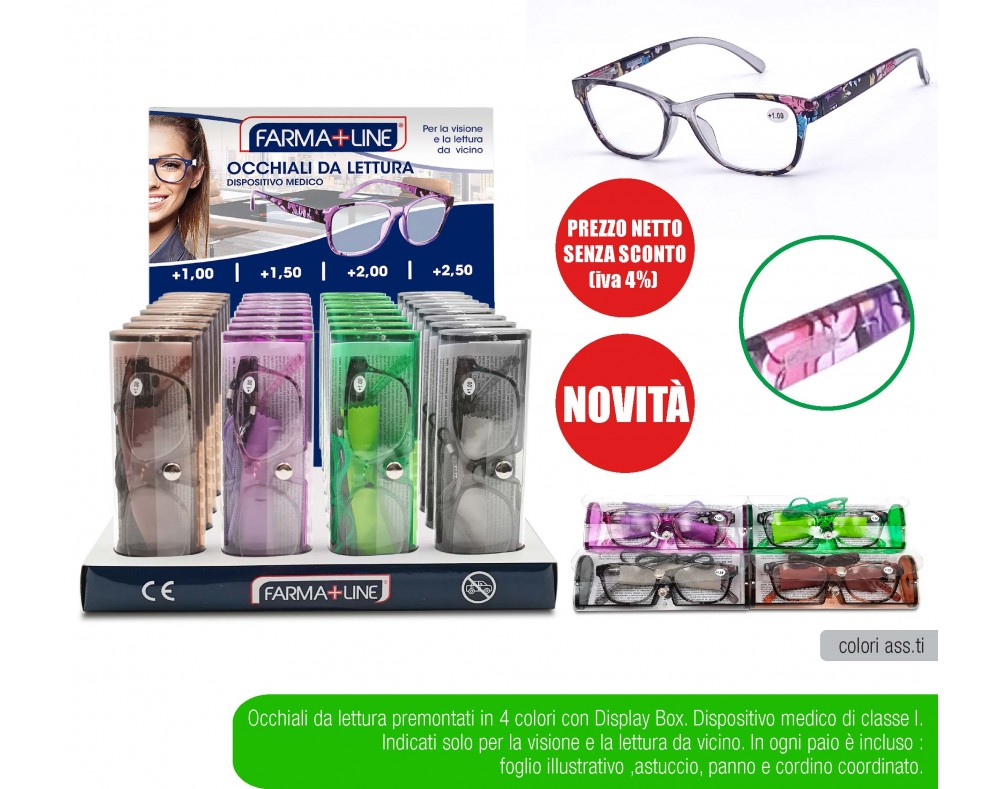 FARMALINE OCCHIALI LETTURA FUNNY +2.50