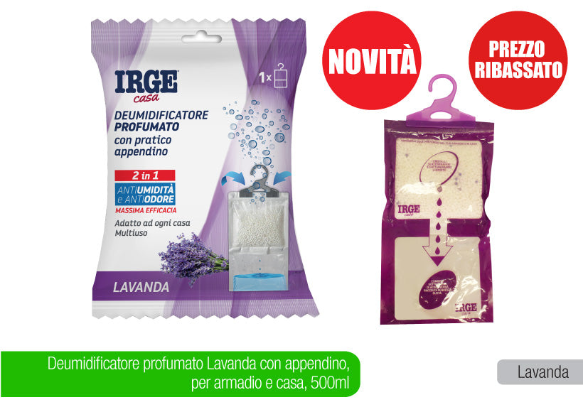 IRGE DEUMIDIFICATORE 500ML C/APPENDINO (LAVANDA)
