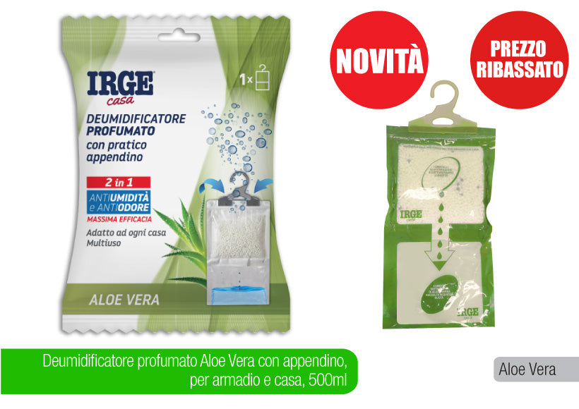 IRGE DEUMIDIFICATORE 500ML C/APPENDINO (ALOE VERA)