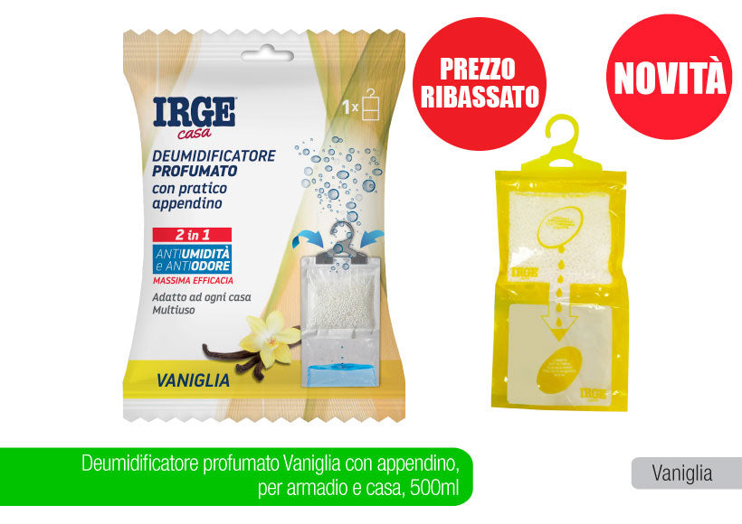 IRGE DEUMIDIFICATORE 500ML C/APPENDINO (VANIGLIA)