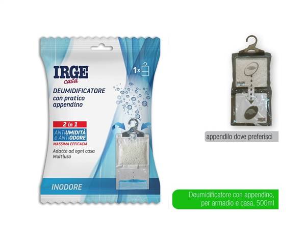 IRGE DEUMIDIFICATORE 500ML C/APPENDINO 