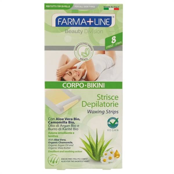 FARMALINE STRISCE DEPILAT CORPO 8PZ ALOE 