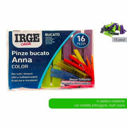 IRGE PINZE BUCATO ANNA 16PZ COLOR 